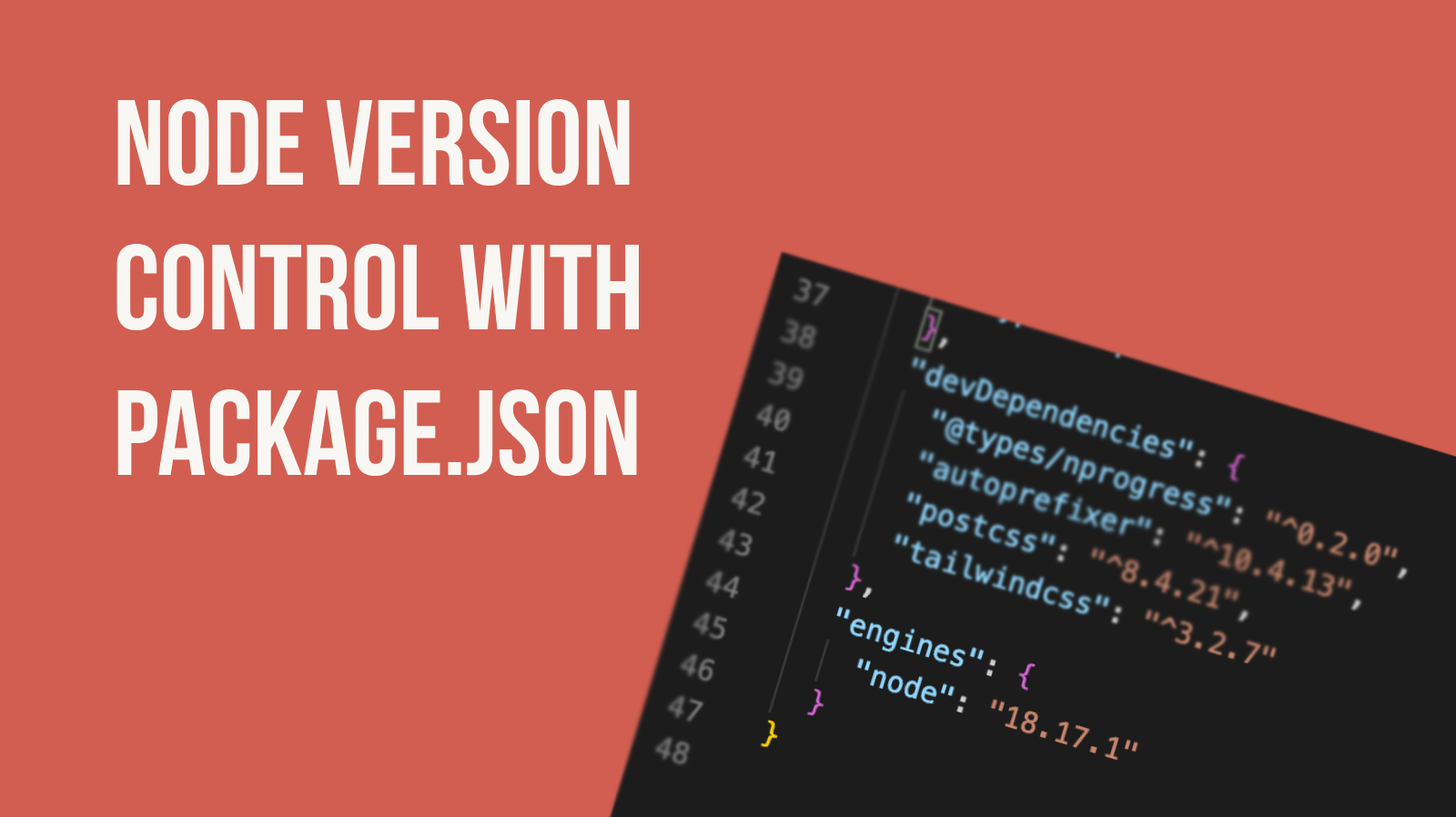 Node Version Control with package.json | thumbnail